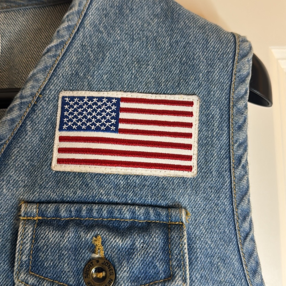 Vintage Harley-Davidson Custom Patch Denim Vest Y2K Biker Style Women’s‎ M - Picture 5 of 15
